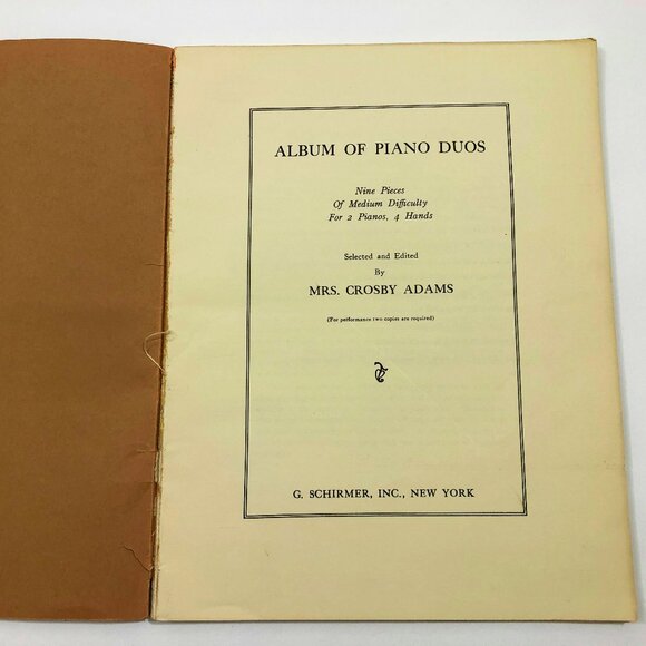 Music Booklet Album of Piano Duos 9 Pieces for 2 Pianos 4 Hands Copyright 1926 - Picture 3 of 6